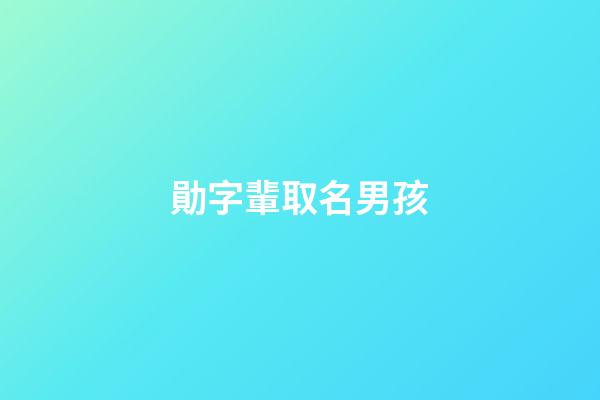 勛字輩取名男孩(勛字輩取名男孩寓意)-第1張-男孩起名-玄機派