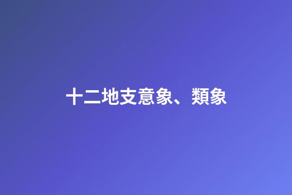 十二地支意象、類象