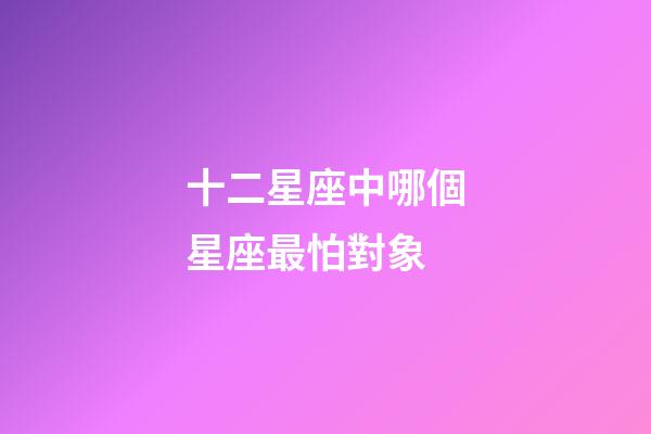 十二星座中哪個星座最怕對象-第1張-星座運勢-玄機派