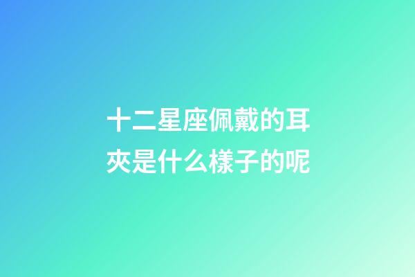 十二星座佩戴的耳夾是什么樣子的呢-第1張-星座運(yùn)勢-玄機(jī)派