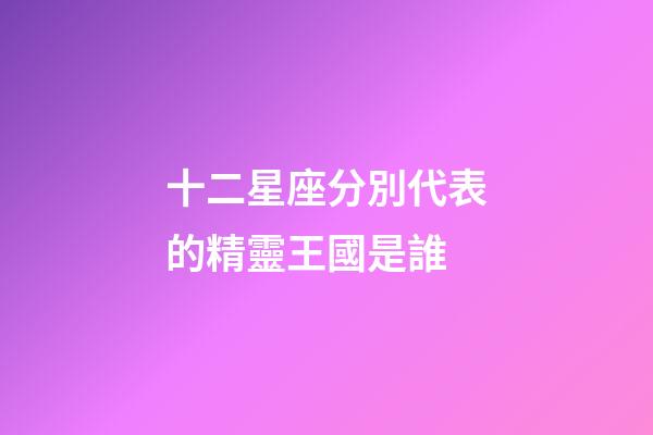 十二星座分別代表的精靈王國是誰