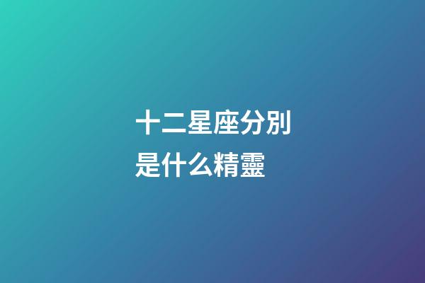 十二星座分別是什么精靈-第1張-星座運勢-玄機派