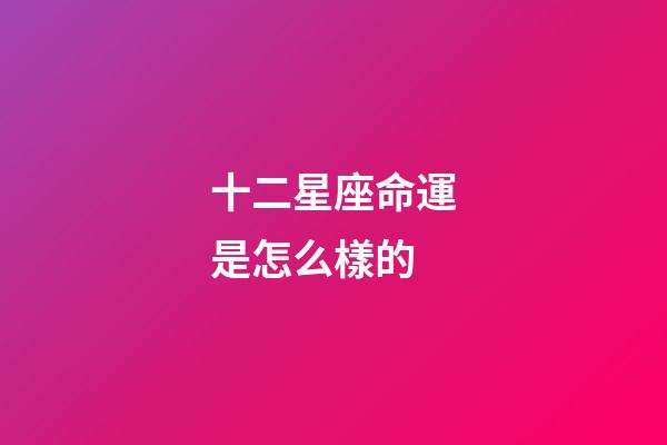 十二星座命運是怎么樣的-第1張-星座運勢-玄機派