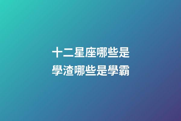 十二星座哪些是學渣哪些是學霸-第1張-星座運勢-玄機派
