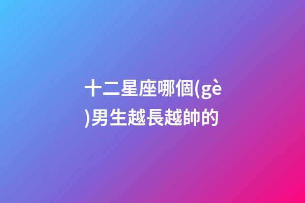 十二星座哪個(gè)男生越長越帥的-第1張-星座運(yùn)勢-玄機(jī)派