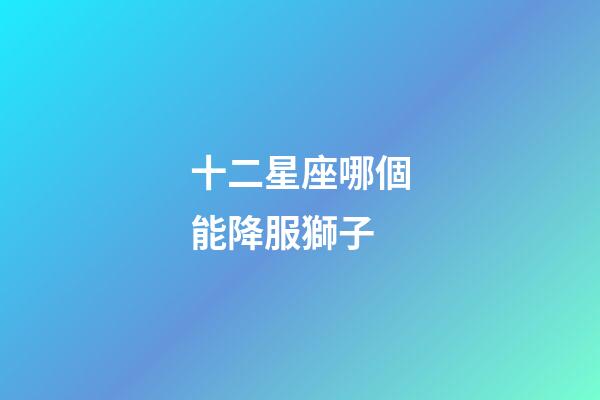 十二星座哪個能降服獅子-第1張-星座運勢-玄機派