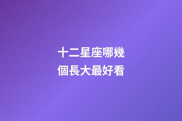 十二星座哪幾個長大最好看-第1張-星座運勢-玄機派