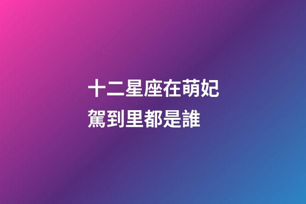 十二星座在萌妃駕到里都是誰-第1張-星座運勢-玄機派