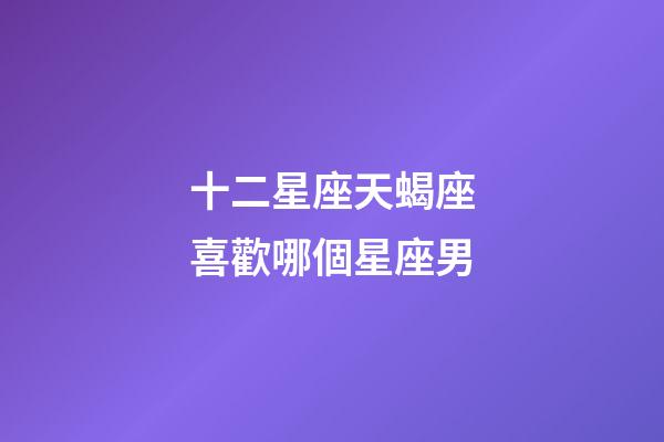 十二星座天蝎座喜歡哪個星座男-第1張-星座運勢-玄機派