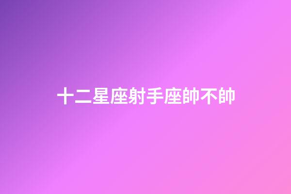 十二星座射手座帥不帥-第1張-星座運勢-玄機派