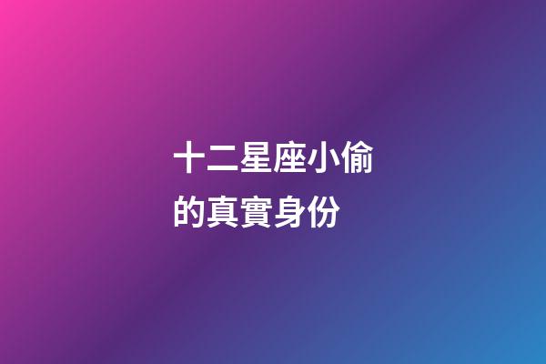 十二星座小偷的真實身份-第1張-星座運勢-玄機派