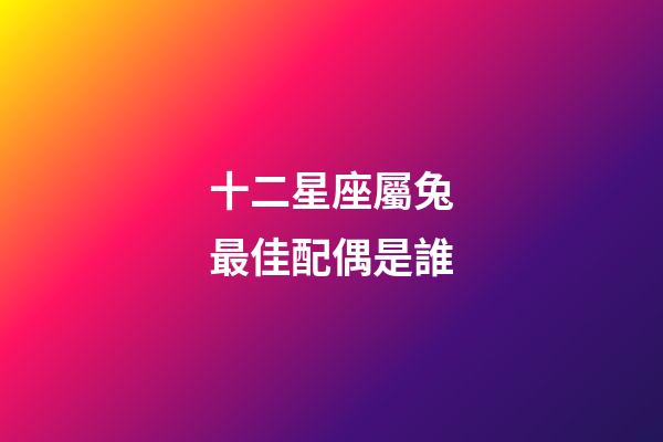 十二星座屬兔最佳配偶是誰-第1張-星座運勢-玄機派
