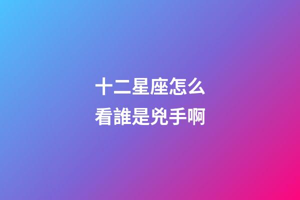 十二星座怎么看誰是兇手啊