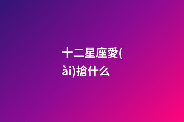 十二星座愛(ài)搶什么-第1張-星座運(yùn)勢(shì)-玄機(jī)派