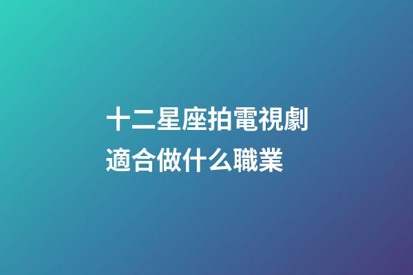十二星座拍電視劇適合做什么職業-第1張-星座運勢-玄機派