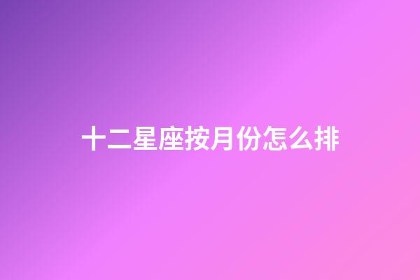 十二星座按月份怎么排-第1張-星座運(yùn)勢-玄機(jī)派