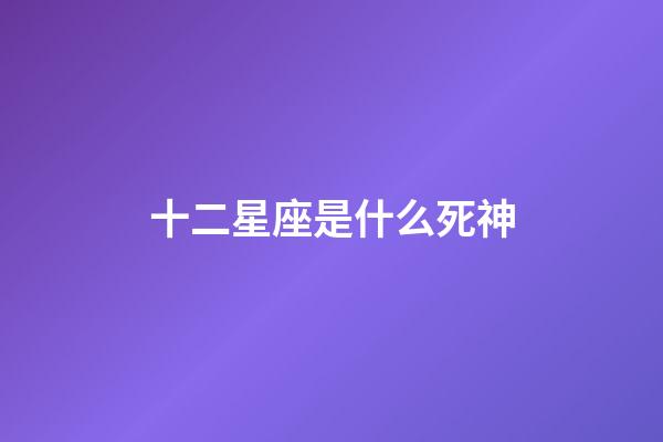 十二星座是什么死神-第1張-星座運勢-玄機派