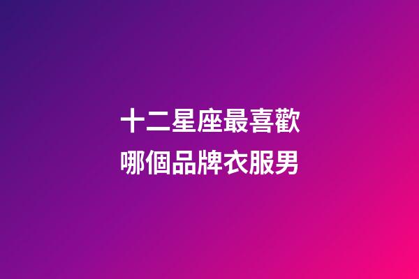 十二星座最喜歡哪個品牌衣服男-第1張-星座運勢-玄機派