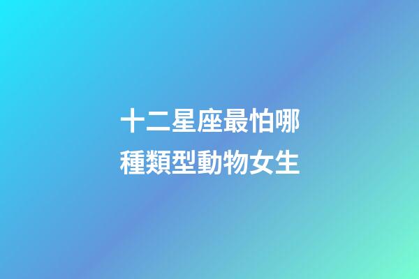 十二星座最怕哪種類型動物女生-第1張-星座運勢-玄機派