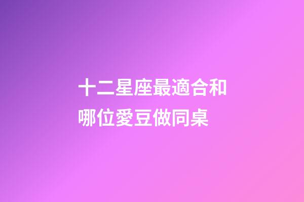 十二星座最適合和哪位愛豆做同桌-第1張-星座運勢-玄機派