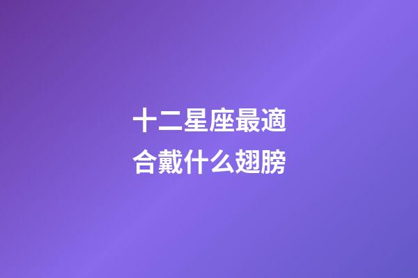 十二星座最適合戴什么翅膀-第1張-星座運勢-玄機派