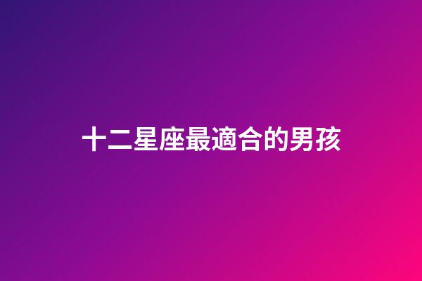 十二星座最適合的男孩-第1張-星座運勢-玄機(jī)派