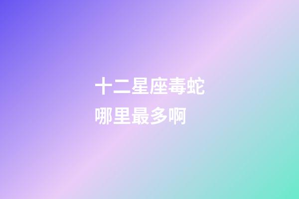 十二星座毒蛇哪里最多啊