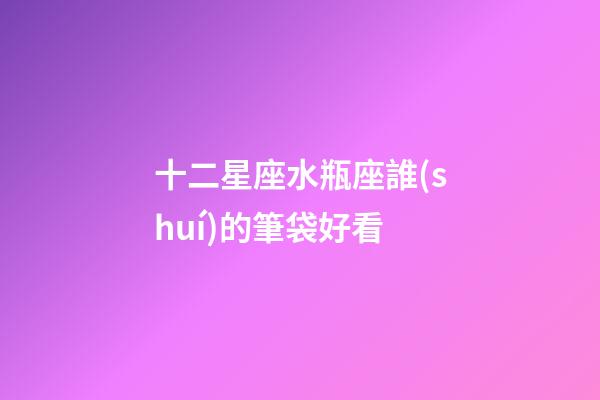 十二星座水瓶座誰(shuí)的筆袋好看-第1張-星座運(yùn)勢(shì)-玄機(jī)派