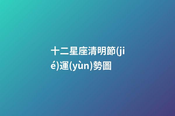 十二星座清明節(jié)運(yùn)勢圖