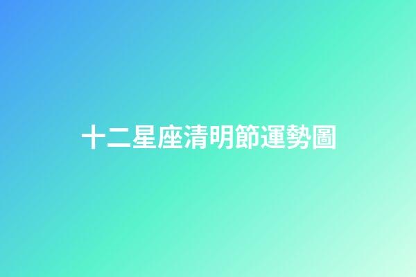 十二星座清明節運勢圖