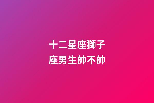 十二星座獅子座男生帥不帥-第1張-星座運勢-玄機派