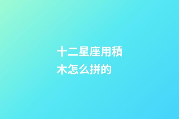 十二星座用積木怎么拼的