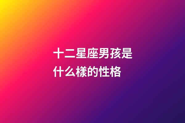 十二星座男孩是什么樣的性格-第1張-星座運勢-玄機派