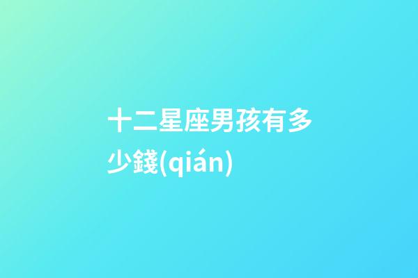 十二星座男孩有多少錢(qián)-第1張-星座運(yùn)勢(shì)-玄機(jī)派