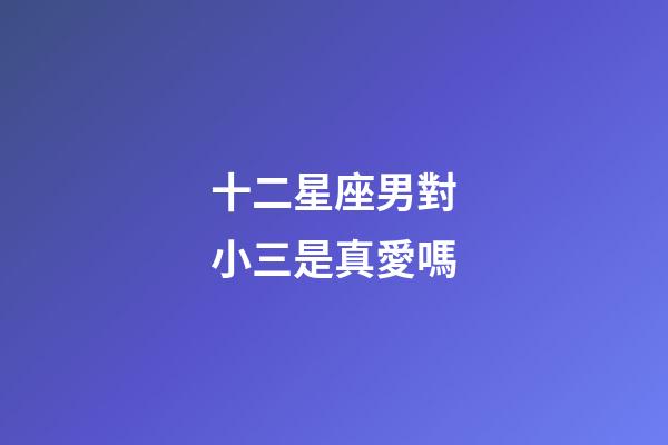 十二星座男對小三是真愛嗎-第1張-星座運勢-玄機派