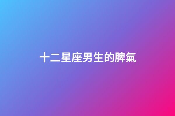 十二星座男生的脾氣-第1張-星座運勢-玄機派