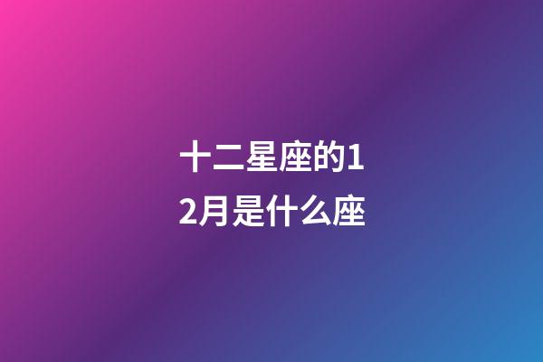 十二星座的12月是什么座-第1張-星座運勢-玄機派