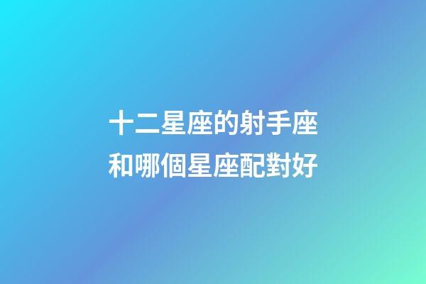 十二星座的射手座和哪個星座配對好-第1張-星座運勢-玄機派