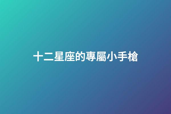 十二星座的專屬小手槍