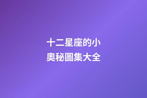 十二星座的小奧秘圖集大全
