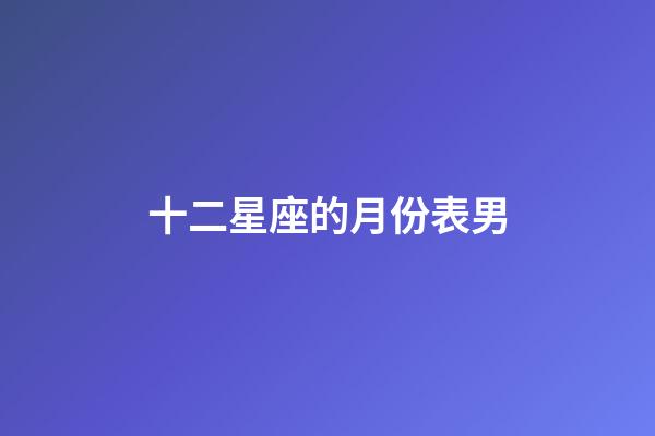十二星座的月份表男-第1張-星座運勢-玄機派