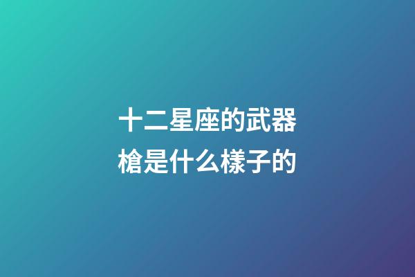 十二星座的武器槍是什么樣子的-第1張-星座運勢-玄機派