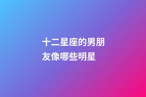 十二星座的男朋友像哪些明星-第1張-星座運勢-玄機派