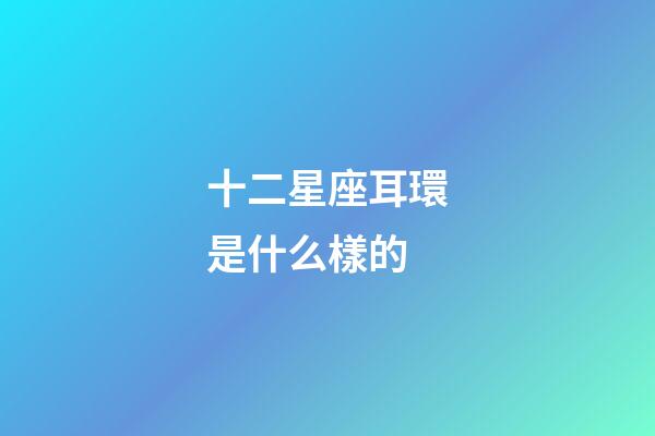 十二星座耳環是什么樣的-第1張-星座運勢-玄機派