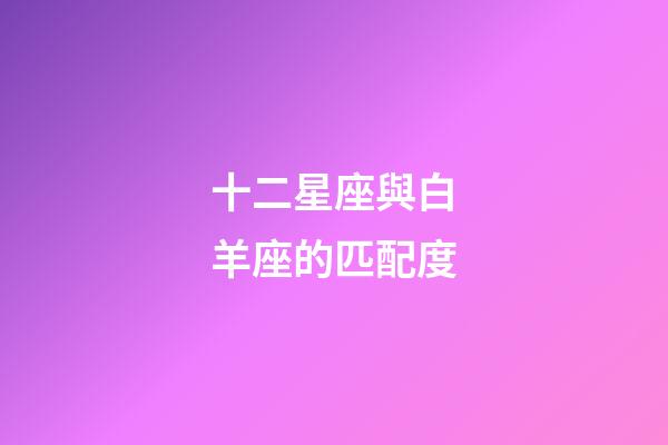 十二星座與白羊座的匹配度-第1張-星座運勢-玄機派