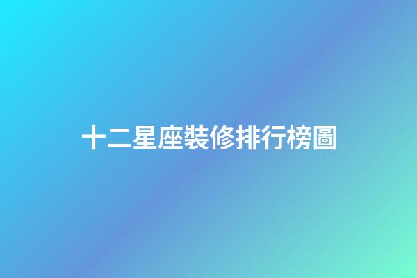 十二星座裝修排行榜圖-第1張-星座運勢-玄機派