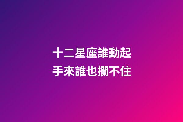 十二星座誰動起手來誰也攔不住-第1張-星座運勢-玄機派