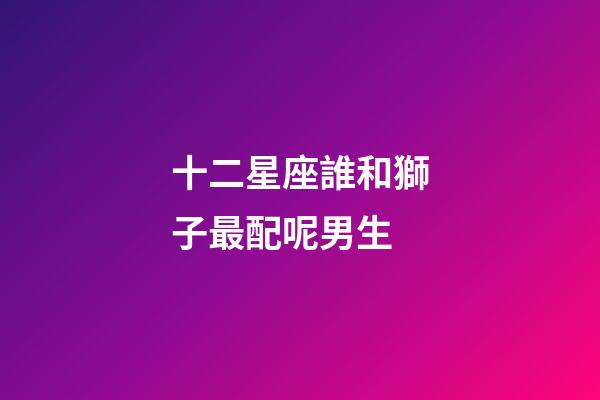 十二星座誰和獅子最配呢男生-第1張-星座運勢-玄機派