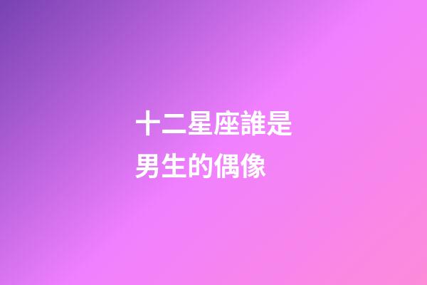 十二星座誰是男生的偶像