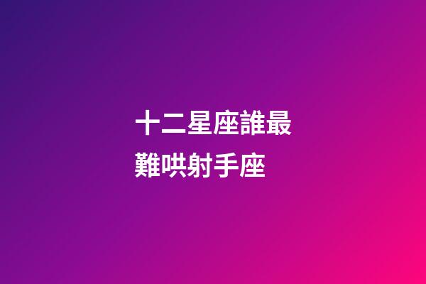 十二星座誰最難哄射手座-第1張-星座運勢-玄機派